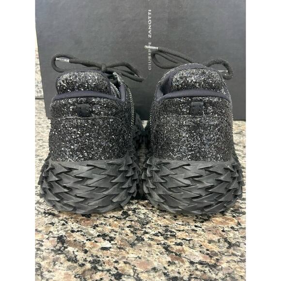 Giuseppe Zanotti Black Glitter Signature Label Urchin Men\'s Size 42 SPBSAL348015 main image 7